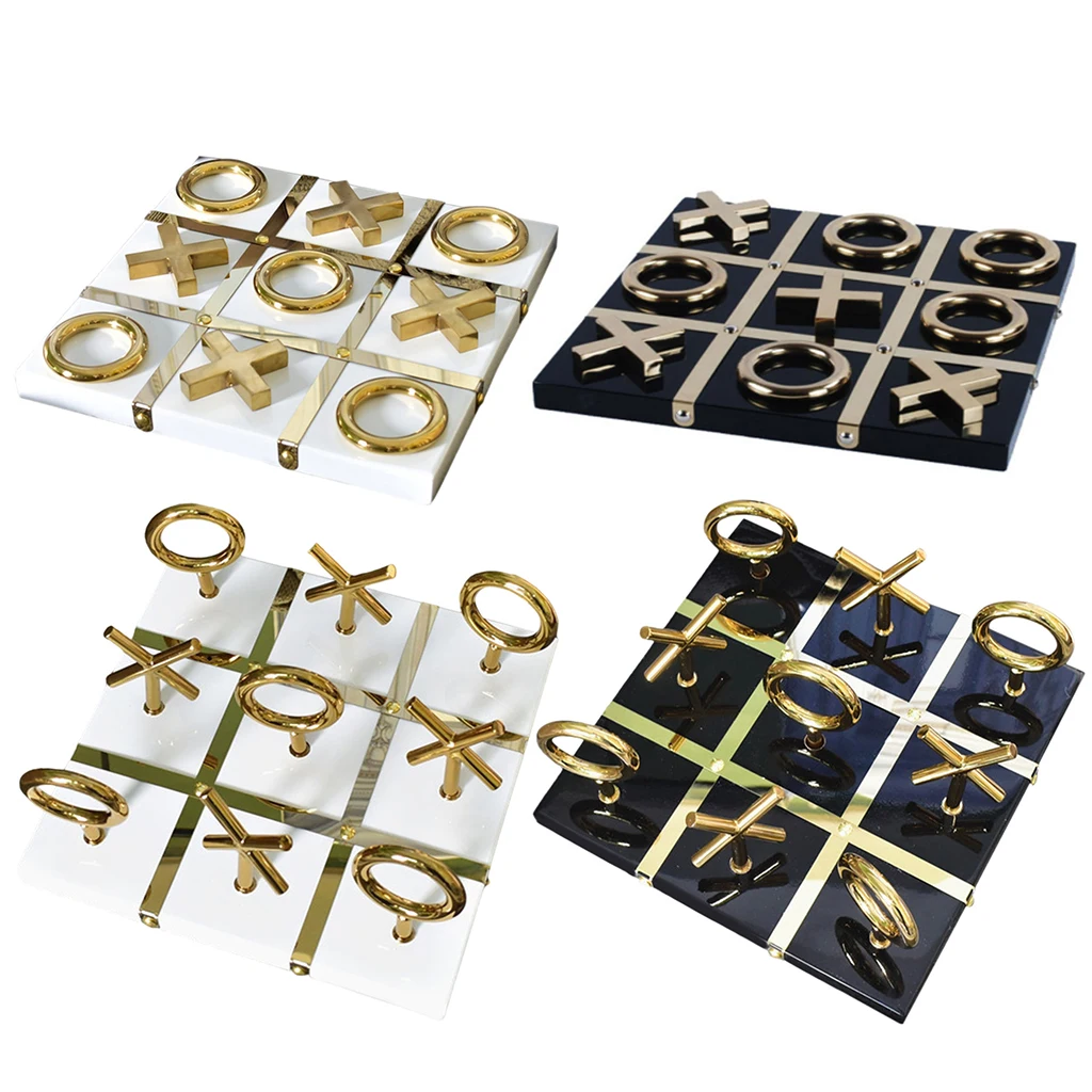 

Noughts and Crosses Board Games XO Board Game XO Chess Parent-Child Educational Toys for Kids Adults