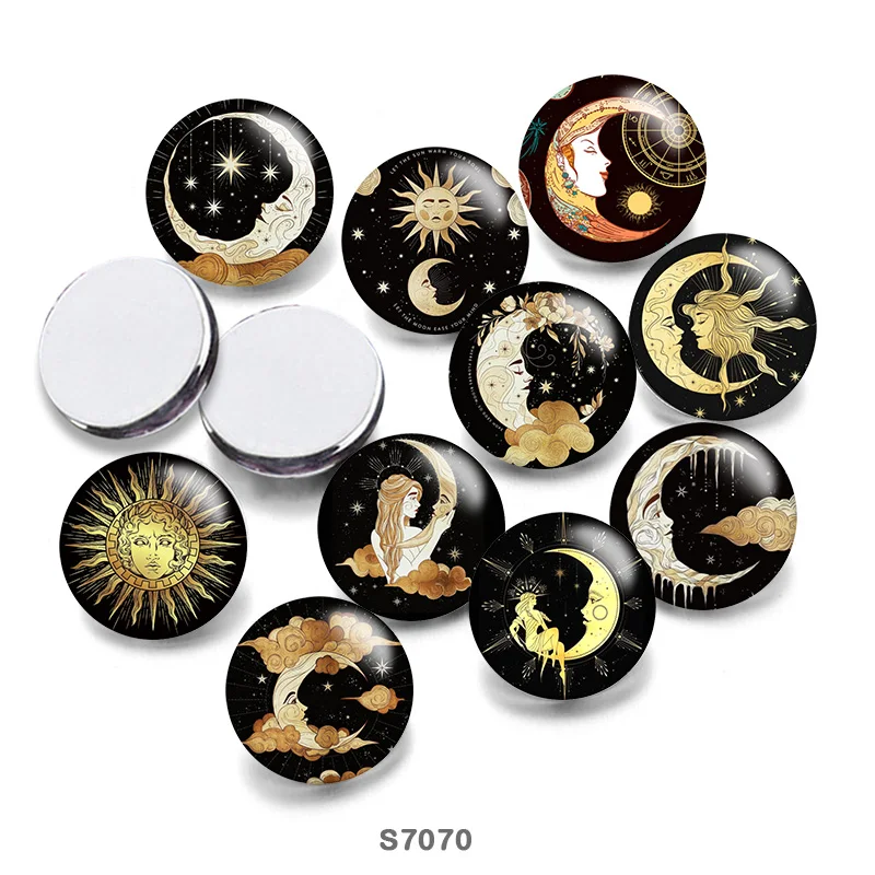 Sun and Moon Mix 12mm//18mm/20mm/25mm Round photo glass cabochon demo flat back Making findings S7070
Sun and Moon Mix 12mm//18mm/20mm/25mm Round photo glass cabochon demo flat back Making findings S7070