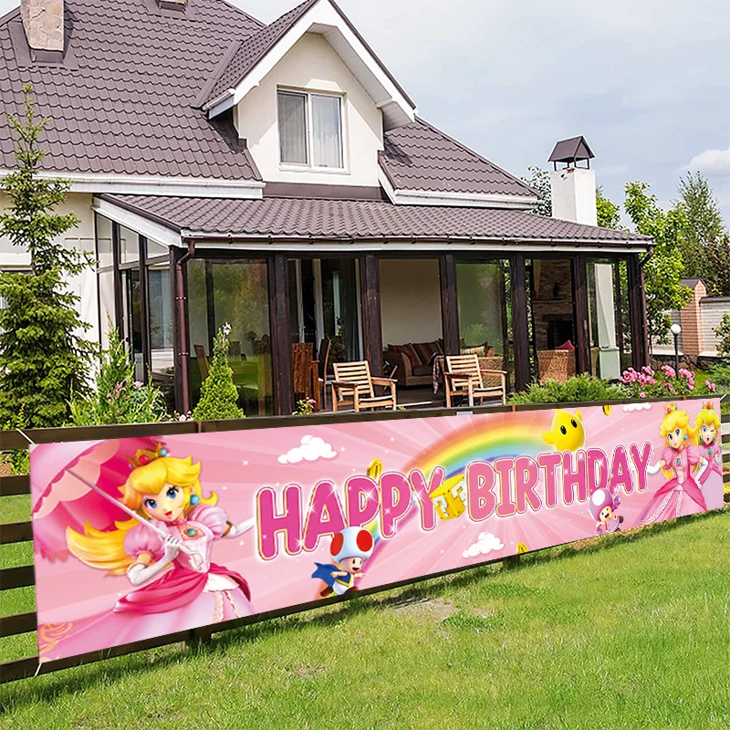 50x300cm Super Mario Princess Peach Birthday Banner Outdoor Flag Decorate Kids Grils Birthday Party Supplies Garten Hang Banners
50x300cm Super Mario Princess Peach Birthday Banner Outdoor Flag Decorate Kids Grils Birthday Party Supplies Garten Hang Banners