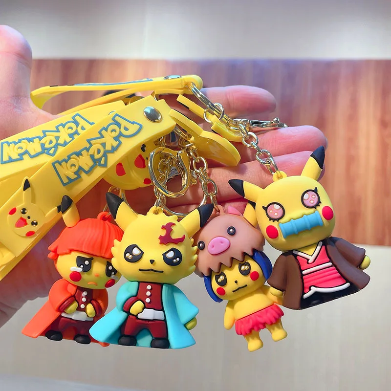 Cartoon Anime Demon Slayer Pikachu Action Figures Keychains Key Chain Key Ring Kawaii Silicone Handbag Car Pendants Toys Gifts
Cartoon Anime Demon Slayer Pikachu Action Figures Keychains Key Chain Key Ring Kawaii Silicone Handbag Car Pendants Toys Gifts