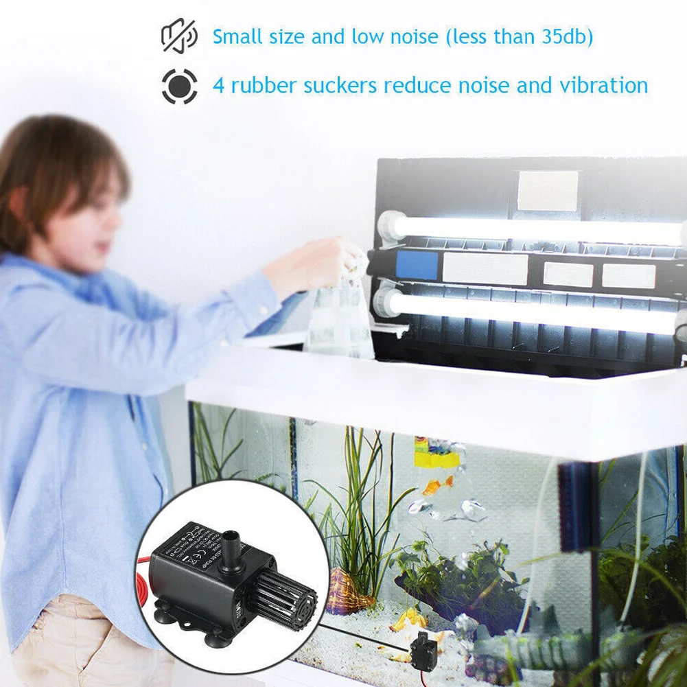 Filter Brushless Pump Submersible Water Pump 12V 280L/H 5W DC PC + ABS For Aquarium For Aquarium Pond Fish Tank
Filter Brushless Pump Submersible Water Pump 12V 280L/H 5W DC PC + ABS For Aquarium For Aquarium Pond Fish Tank