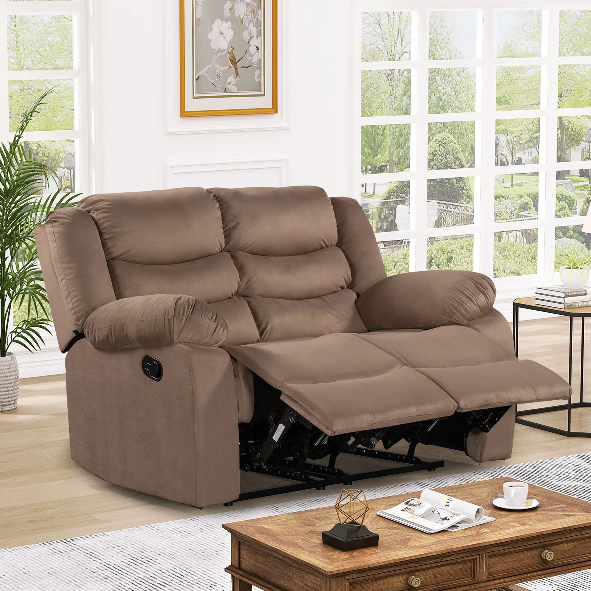 Furniture Home Theater Seating Manual Recliner, Velvet Upholstered Reclining Loveseat for Living Room
Furniture Home Theater Seating Manual Recliner, Velvet Upholstered Reclining Loveseat for Living Room