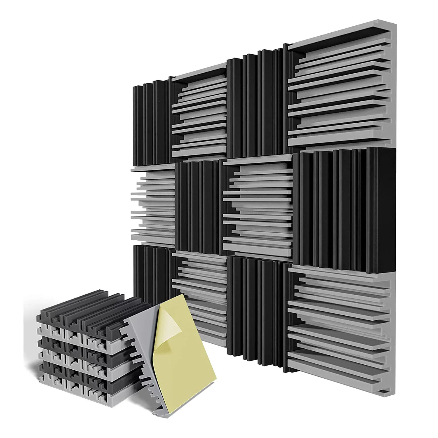 12 Pack Self-Adhesive Sound Proof Foam Panels,12 x 12 x 2 Inches Acoustic Foam,for Wall,Home,Studio
12 Pack Self-Adhesive Sound Proof Foam Panels,12 x 12 x 2 Inches Acoustic Foam,for Wall,Home,Studio