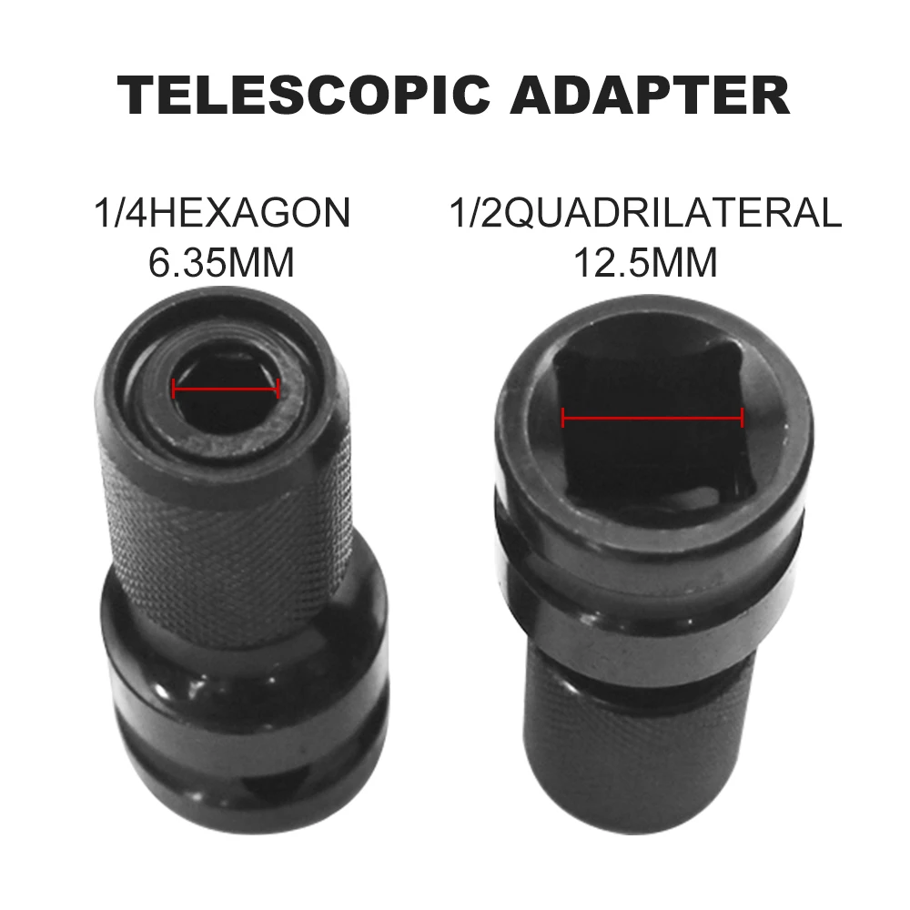 Electric Board Connector 1/2 Square Shank To 1/4 Hexagon Shank Conversion Joint Telescopic Elastic Sleeve
Electric Board Connector 1/2 Square Shank To 1/4 Hexagon Shank Conversion Joint Telescopic Elastic Sleeve
