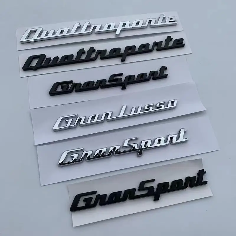 ABS Автомобильные буквы логотип багажник значок эмблема наклейка для Maserati Gransport Granlusso Quattroporte гранитуризм Спорт ghicad Levante
ABS Автомобильные буквы логотип багажник значок эмблема наклейка для Maserati Gransport Granlusso Quattroporte гранитуризм Спорт ghicad Levante