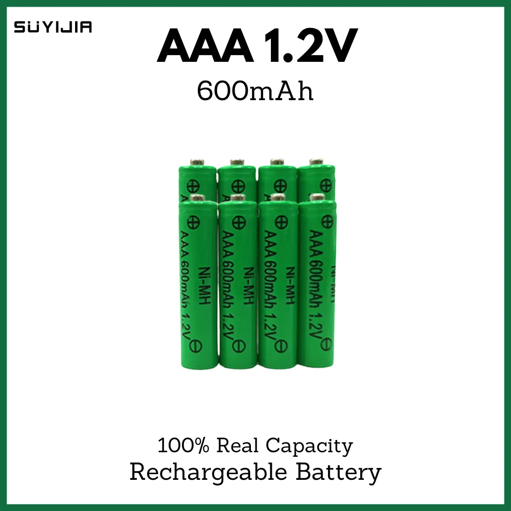 1.2V AAA 600mAh Rechargeable Battery Ni-MH Battery LED Toy Flashlight Remote Control Shaver Electric Toothbrush Replacement
1.2V AAA 600mAh Rechargeable Battery Ni-MH Battery LED Toy Flashlight Remote Control Shaver Electric Toothbrush Replacement