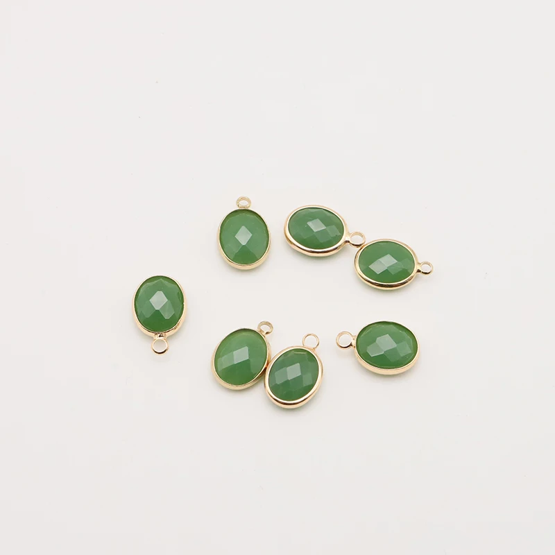 10PcsGreen Oval Section Zircon Charms 18k Gold Plated Copper Pendant Making Neceklace Bracelet DIY Jewelry Handmade Accessories
10PcsGreen Oval Section Zircon Charms 18k Gold Plated Copper Pendant Making Neceklace Bracelet DIY Jewelry Handmade Accessories