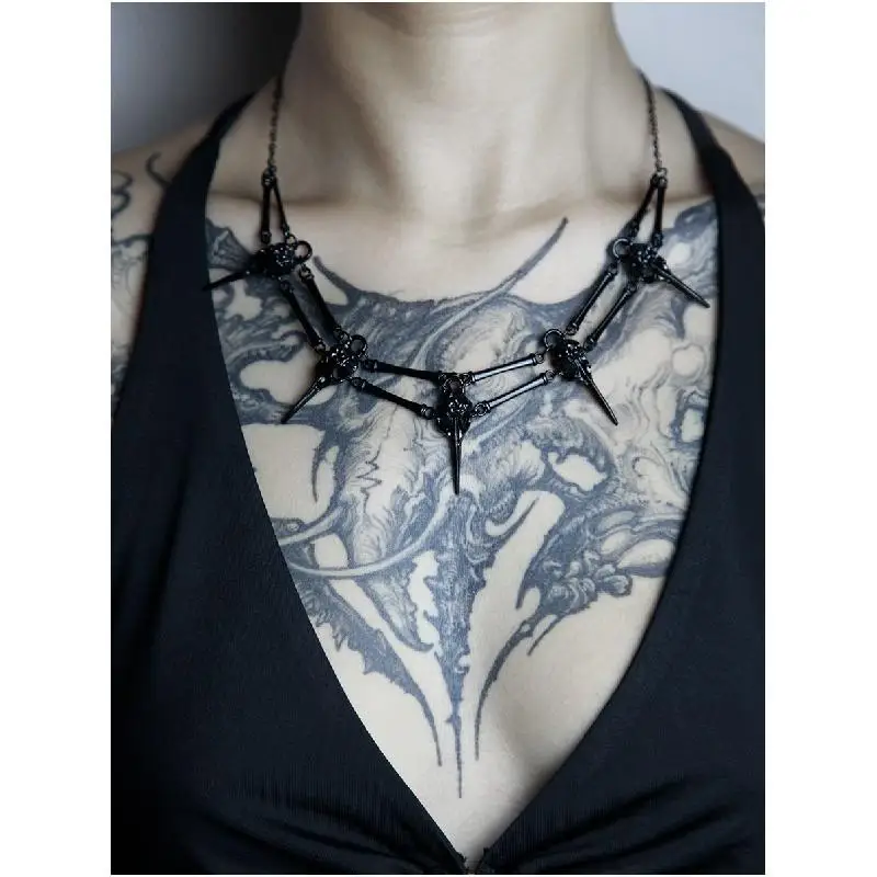 Y2k Style Necklace For Women Vintage Punk Skeleton Pendant Necklace Stainless Steel Jewelry Necklace Woman Neck Chain 2023 Trend
Y2k Style Necklace For Women Vintage Punk Skeleton Pendant Necklace Stainless Steel Jewelry Necklace Woman Neck Chain 2023 Trend