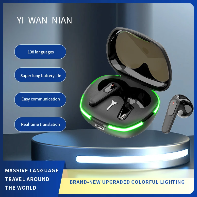New Translation Headphones 80 Languages Instant Translate Smart Voice Translator Bluetooth Translator Earphone Fit iOS/Android
New Translation Headphones 80 Languages Instant Translate Smart Voice Translator Bluetooth Translator Earphone Fit iOS/Android