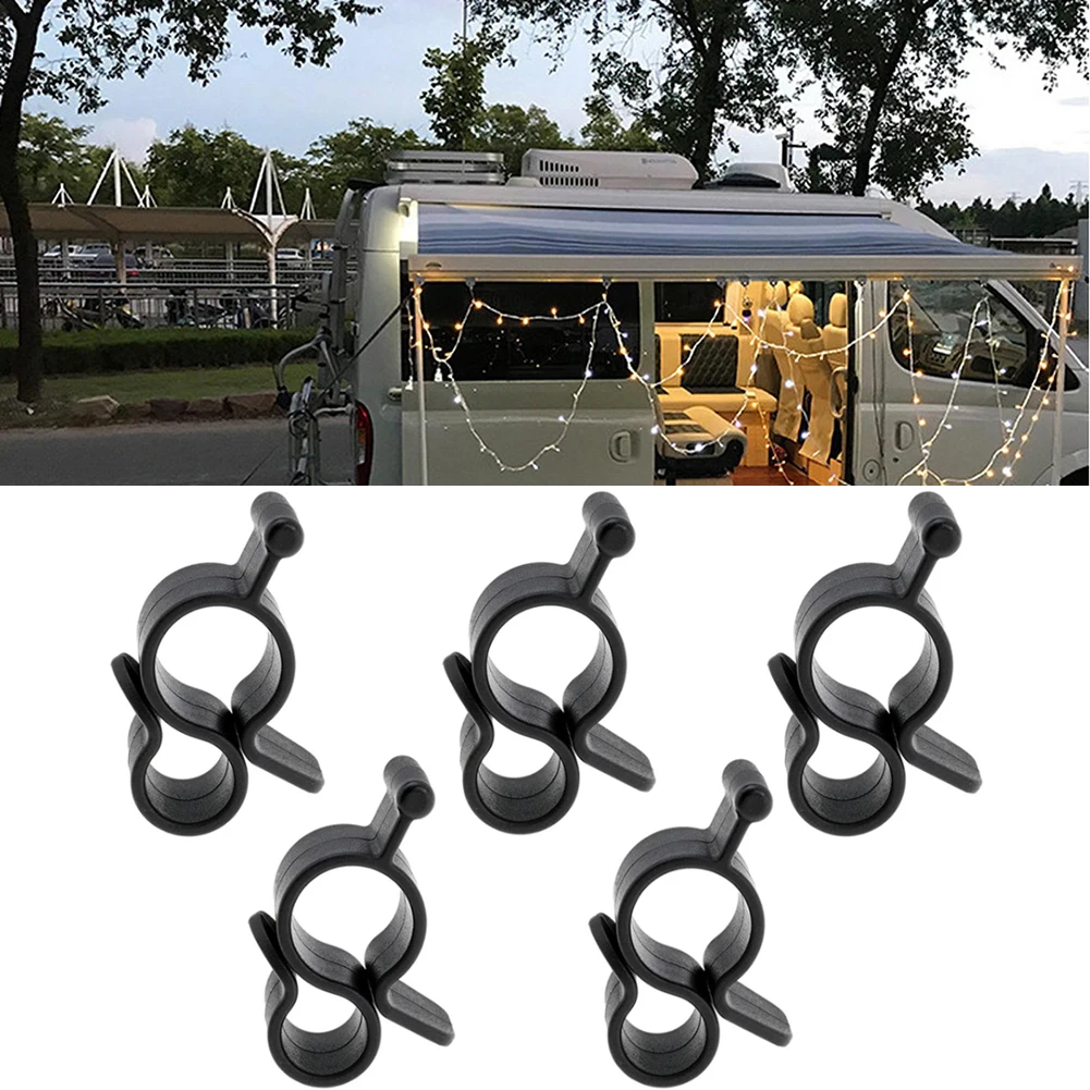 5Pcs Tent Hooks Clips Awning Clip Black Camping Caravan Rope Clamp Durable Longlife Tent Hooks Slides Into Awning
5Pcs Tent Hooks Clips Awning Clip Black Camping Caravan Rope Clamp Durable Longlife Tent Hooks Slides Into Awning