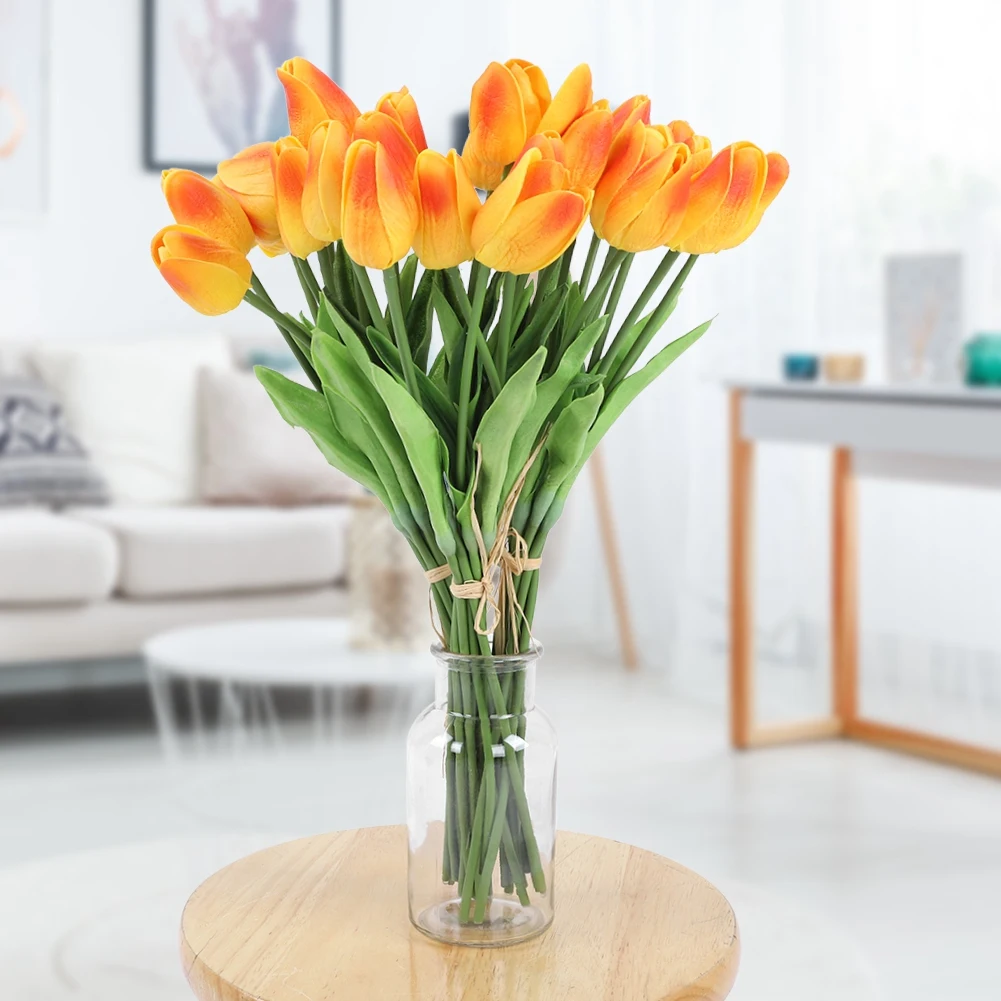 

Искусственный цветок тюльпана, искусственный цветок на ощупь, искусственный цветок для свадебного украшения, цветы для украшения дома и сада, 30 шт.
