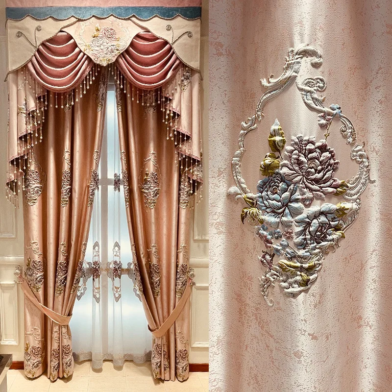 New European-style Curtains for Living Room Bedroom luxury Villa Atmosphere Yarn-dyed Embossed Embroidered Window Curtain
New European-style Curtains for Living Room Bedroom luxury Villa Atmosphere Yarn-dyed Embossed Embroidered Window Curtain