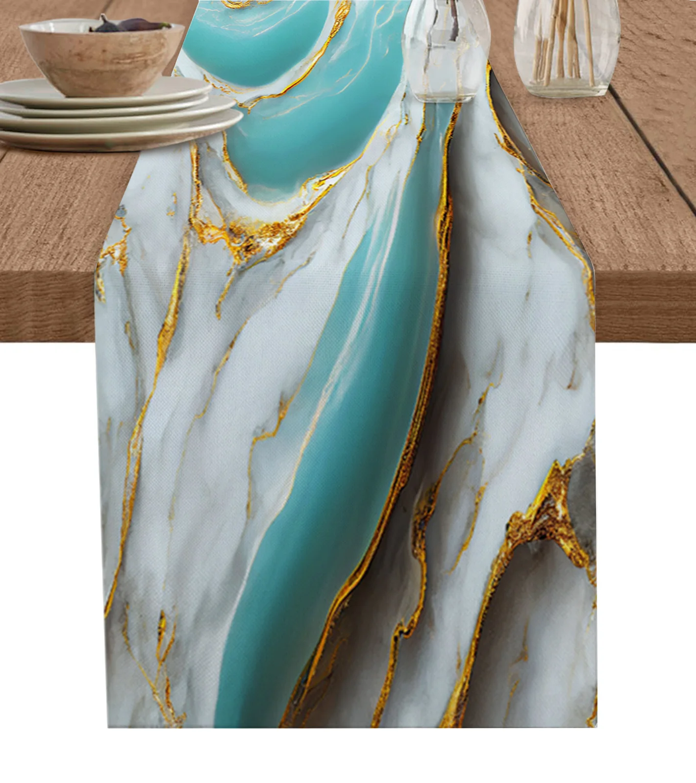 Marble Texture Aqua Table Runner Wedding Holiday Party Dining Table Cover Cloth Placemat Napkin Home Kitchen Rustic Decoration
Marble Texture Aqua Table Runner Wedding Holiday Party Dining Table Cover Cloth Placemat Napkin Home Kitchen Rustic Decoration