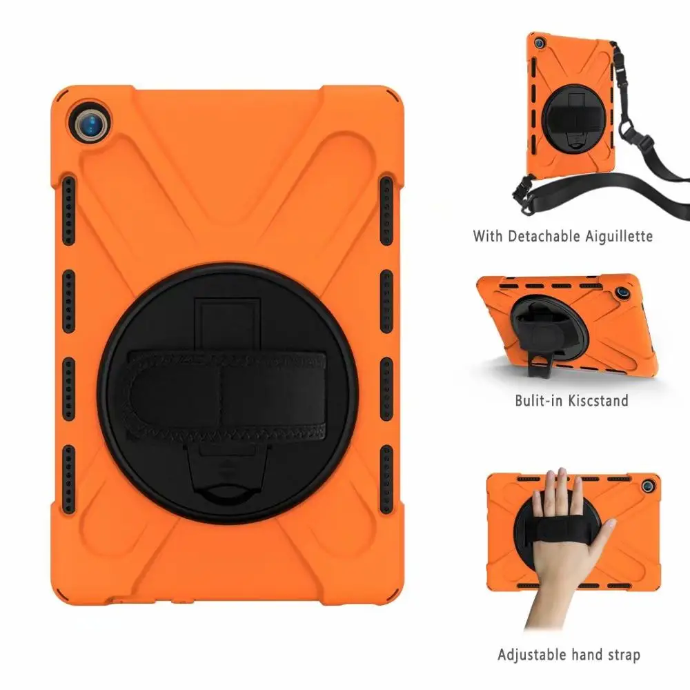 360 Rotating Cover Stand silicon Case For Huawei MediaPad M5 10.8 inch Kids Safe Shockproof Armor cover Hand Strap + Neck Strap
360 Rotating Cover Stand silicon Case For Huawei MediaPad M5 10.8 inch Kids Safe Shockproof Armor cover Hand Strap + Neck Strap