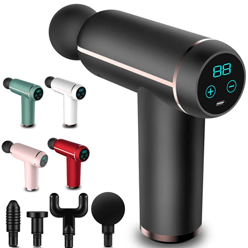 LCD Display Massage Gun Portable Percussion Pistol Massager Deep Tissue Neck Body Back Muscle Relaxation Slimming Fascial Guns
LCD Display Massage Gun Portable Percussion Pistol Massager Deep Tissue Neck Body Back Muscle Relaxation Slimming Fascial Guns