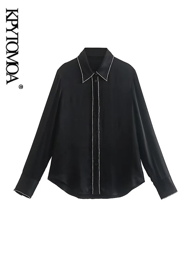 KPYTOMOA Женская Мода Стразы Аппликации атласные блузки винтажные с длинным рукавом передние пуговицы женские рубашки Блузы шикарные топы
KPYTOMOA Женская Мода Стразы Аппликации атласные блузки винтажные с длинным рукавом передние пуговицы женские рубашки Блузы шикарные топы