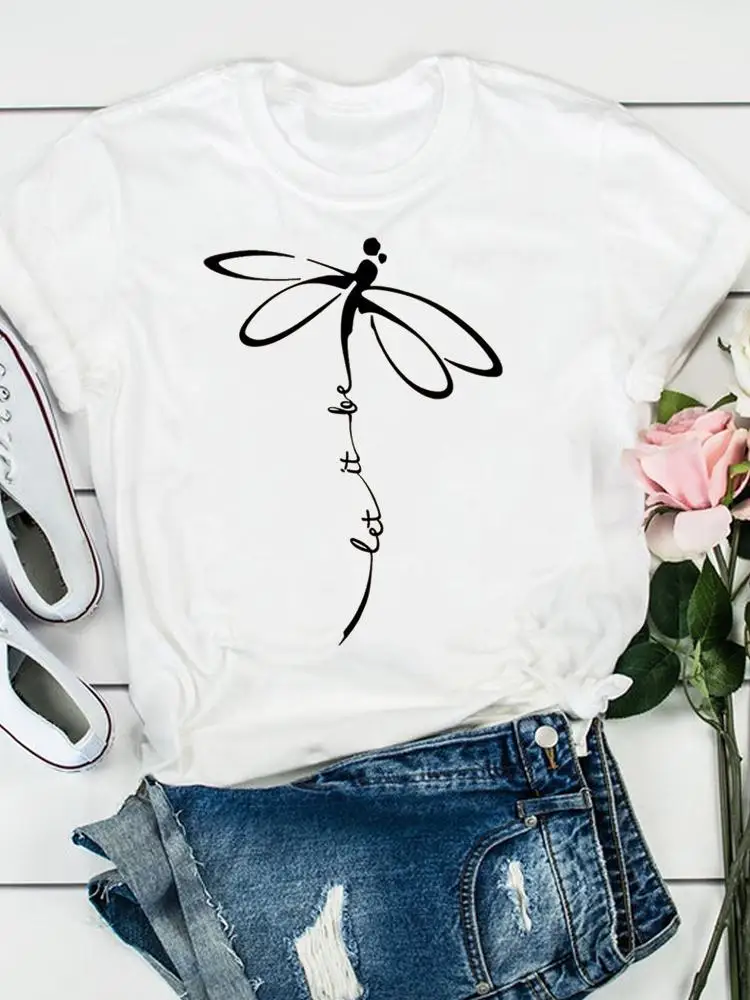 Clothing Dragonfly Sweet Trend Lovely Style Casual Summer Fashion Print Short Sleeve Tee Women Clothes T Female Graphic T-shirts
Clothing Dragonfly Sweet Trend Lovely Style Casual Summer Fashion Print Short Sleeve Tee Women Clothes T Female Graphic T-shirts