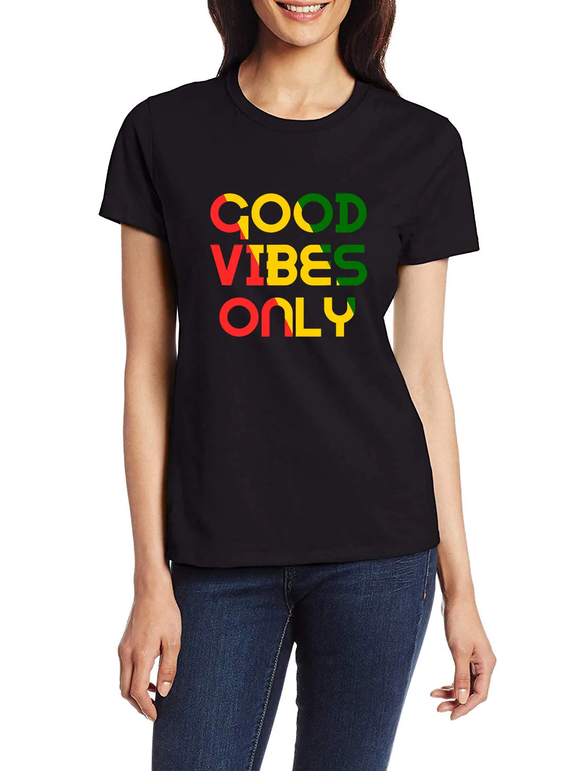 Good Vibes Only Rasta Reggae Roots Design T-shirts Women's Customizable Cotton Breathable Tee Shirts Personalised Tops
Good Vibes Only Rasta Reggae Roots Design T-shirts Women's Customizable Cotton Breathable Tee Shirts Personalised Tops