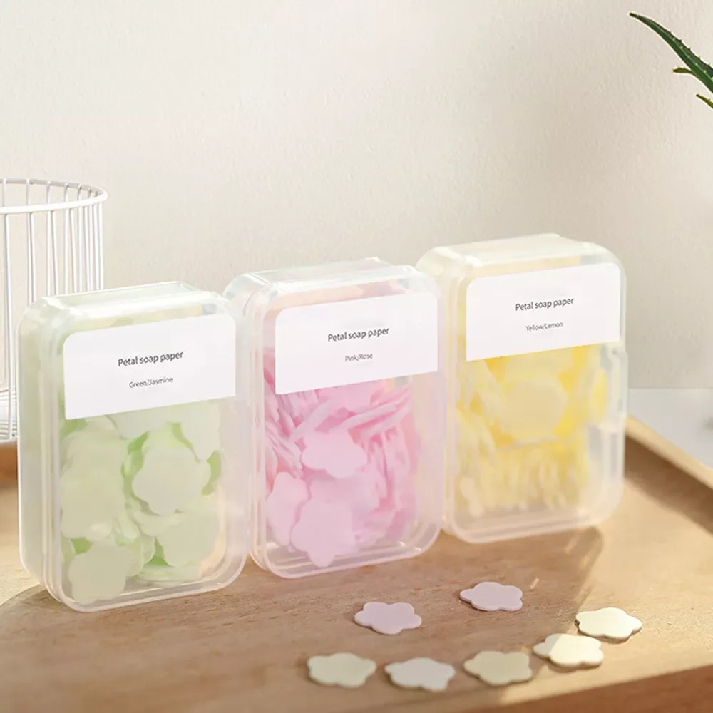 Disposable Cute Mini Flower Shape Paper Soap with Box Hand-washing Soap Paper Flakes Portable Handwashing Soap
Disposable Cute Mini Flower Shape Paper Soap with Box Hand-washing Soap Paper Flakes Portable Handwashing Soap