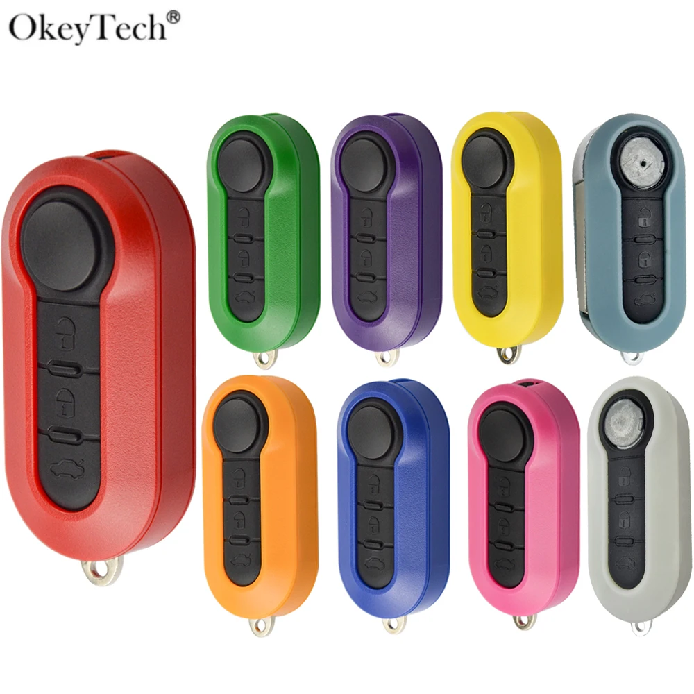OkeyTech 3-кнопочный модифицированный чехол для автомобильного ключа-раскладушки Fiat