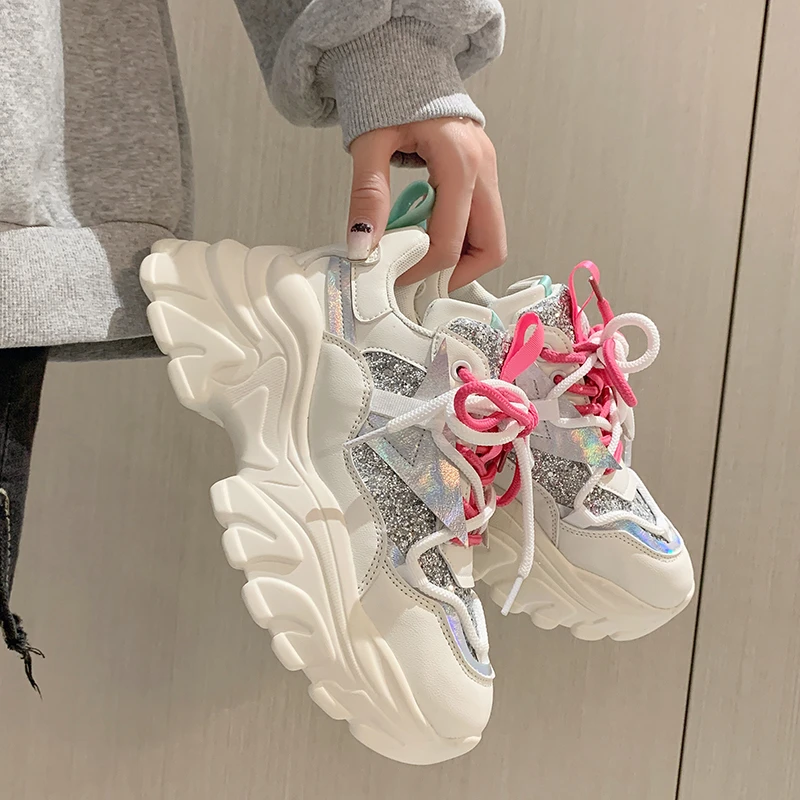 Platform Shoes 2022 Women Chunky Sneakers Bling Casual Shoes Wedge Heels Chaussures Femme Sports Dad Shoes Zapatillas Mujer
Platform Shoes 2022 Women Chunky Sneakers Bling Casual Shoes Wedge Heels Chaussures Femme Sports Dad Shoes Zapatillas Mujer