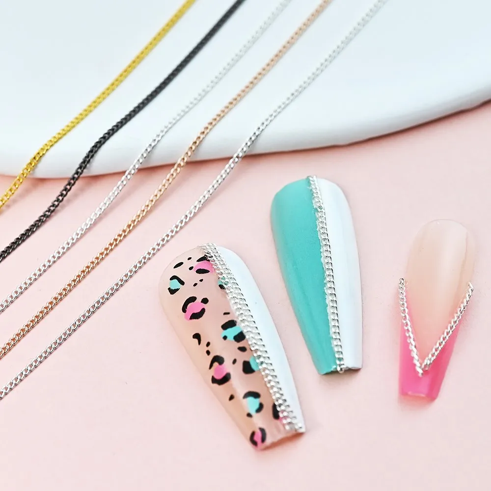 50/100cm Nail Chain Rose Gold Silver Stone Beads Luxury Parts Nail Decorations Metal Steel Press On Nails Charms Art Jewelry #JS
50/100cm Nail Chain Rose Gold Silver Stone Beads Luxury Parts Nail Decorations Metal Steel Press On Nails Charms Art Jewelry #JS