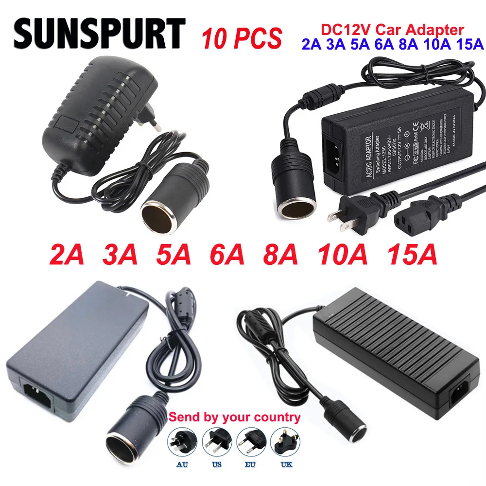AC/DC Adapter 110V 220V to 12V 2A 3A 5A 6A 8A 10A15A Power Supply Cigarette lighter Converter inverter 12V Volt for car air pump
AC/DC Adapter 110V 220V to 12V 2A 3A 5A 6A 8A 10A15A Power Supply Cigarette lighter Converter inverter 12V Volt for car air pump