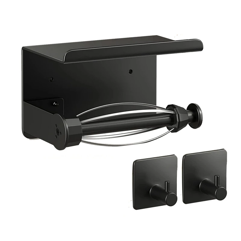 Toilet Paper Holder With Shelf, Toilet Paper Roll Holder With Damping Effect,Black Tissue Holder For Bathroom Washroom
Toilet Paper Holder With Shelf, Toilet Paper Roll Holder With Damping Effect,Black Tissue Holder For Bathroom Washroom