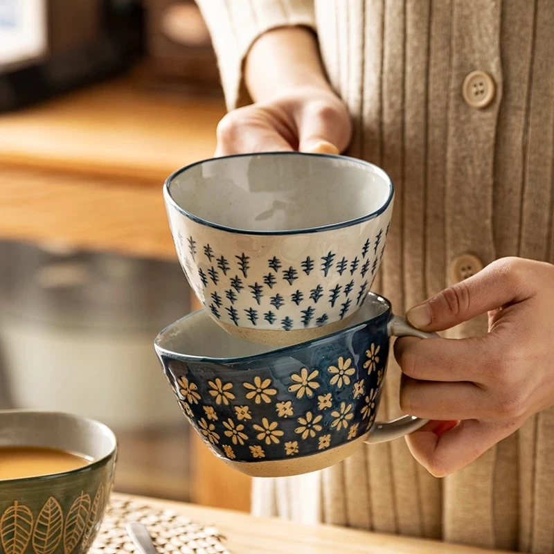 310ml Japanese Vintage Ceramic Mug Handgrip Cup For Breakfast Milk Oatmeal Coffee Heat Resistant Office Home Drinkware Tool
310ml Japanese Vintage Ceramic Mug Handgrip Cup For Breakfast Milk Oatmeal Coffee Heat Resistant Office Home Drinkware Tool