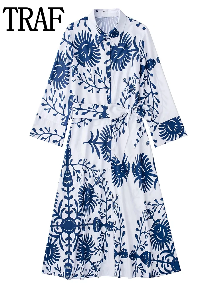 Платье-рубашка траф женское с принтом, голубое длинное платье с поясом, Повседневное платье средней длины с воротником, весна-лето 2022
Платье-рубашка траф женское с принтом, голубое длинное платье с поясом, Повседневное платье средней длины с воротником, весна-лето 2022