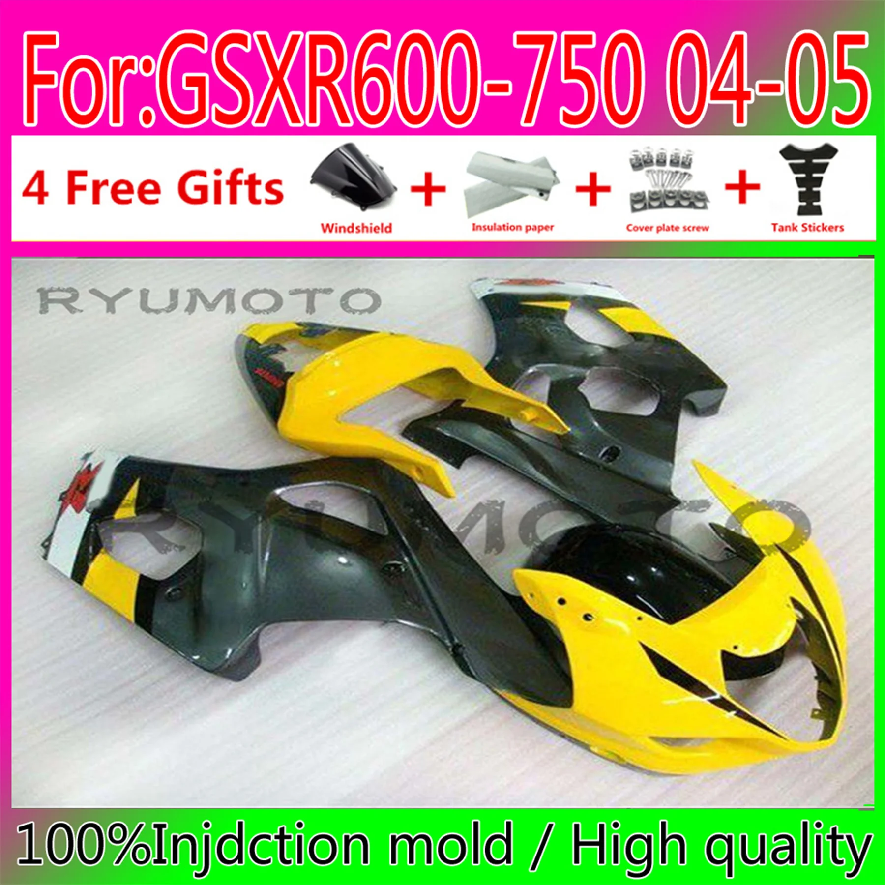 New ABS Motorcycle Injection Mold Fairing For Suzuki GSXR600 GSXR750 GSXR 600 750 K4 2004 2005 04 05 Fairings
New ABS Motorcycle Injection Mold Fairing For Suzuki GSXR600 GSXR750 GSXR 600 750 K4 2004 2005 04 05 Fairings