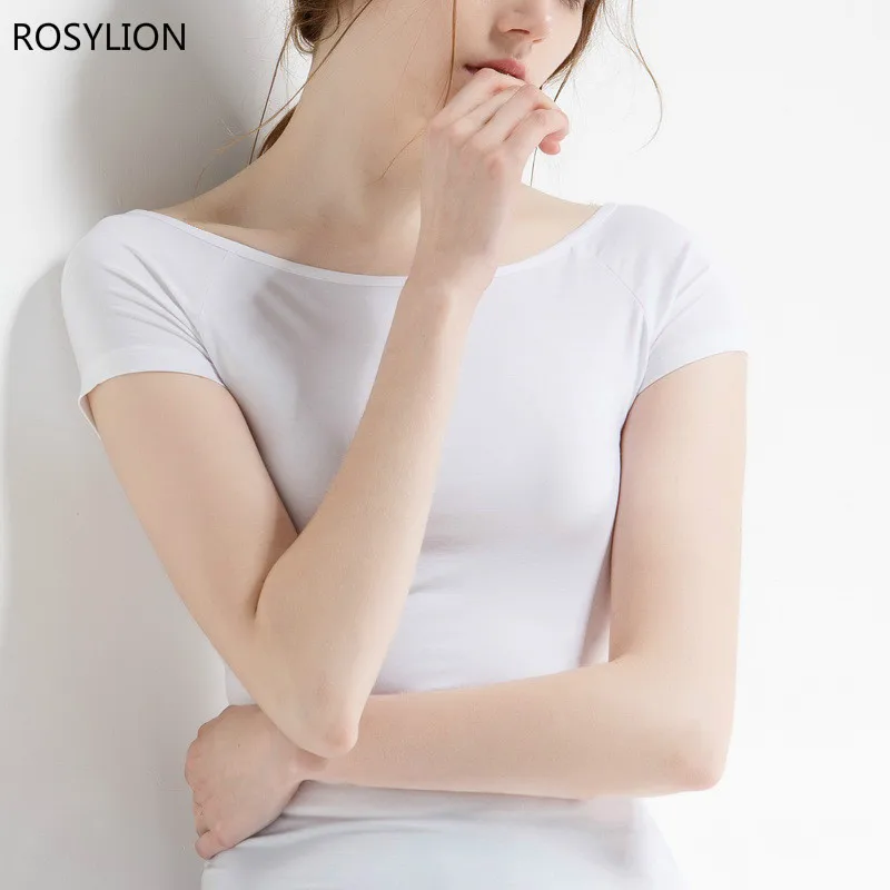 Summer Slash Neck Short Sleeve Girls Slim Modal T-shirt Plus Size Women Clothing Casual Sexy T Shirt Girls Basic Tee Ladies Tops
Summer Slash Neck Short Sleeve Girls Slim Modal T-shirt Plus Size Women Clothing Casual Sexy T Shirt Girls Basic Tee Ladies Tops