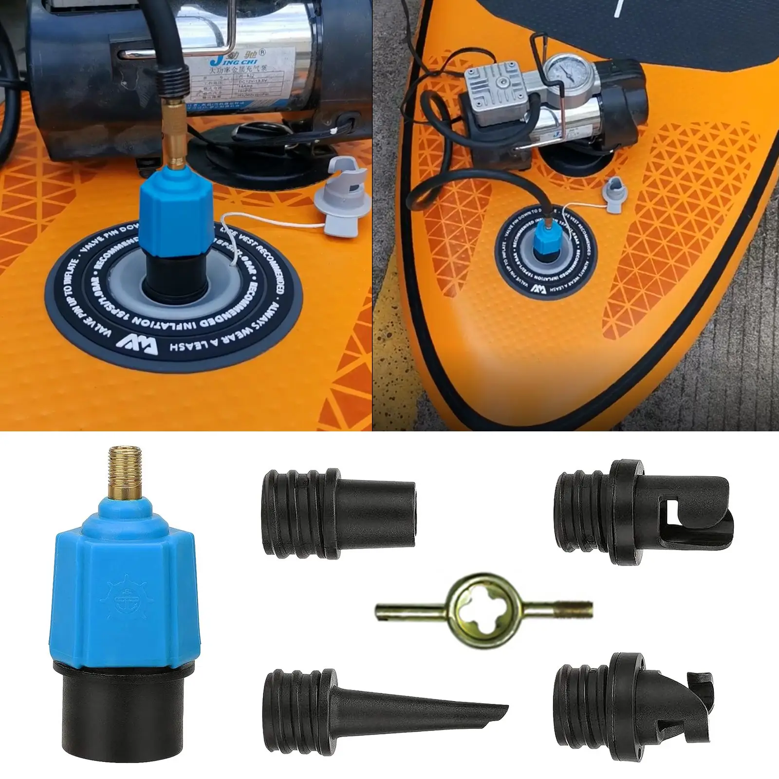 Sup Pump Adapter 4 Gas Nozzles Inflatable Boat Air Valve Tire Paddle Board Adaptor For Paddleboards Canoes Swim Rings Kayaks
Sup Pump Adapter 4 Gas Nozzles Inflatable Boat Air Valve Tire Paddle Board Adaptor For Paddleboards Canoes Swim Rings Kayaks