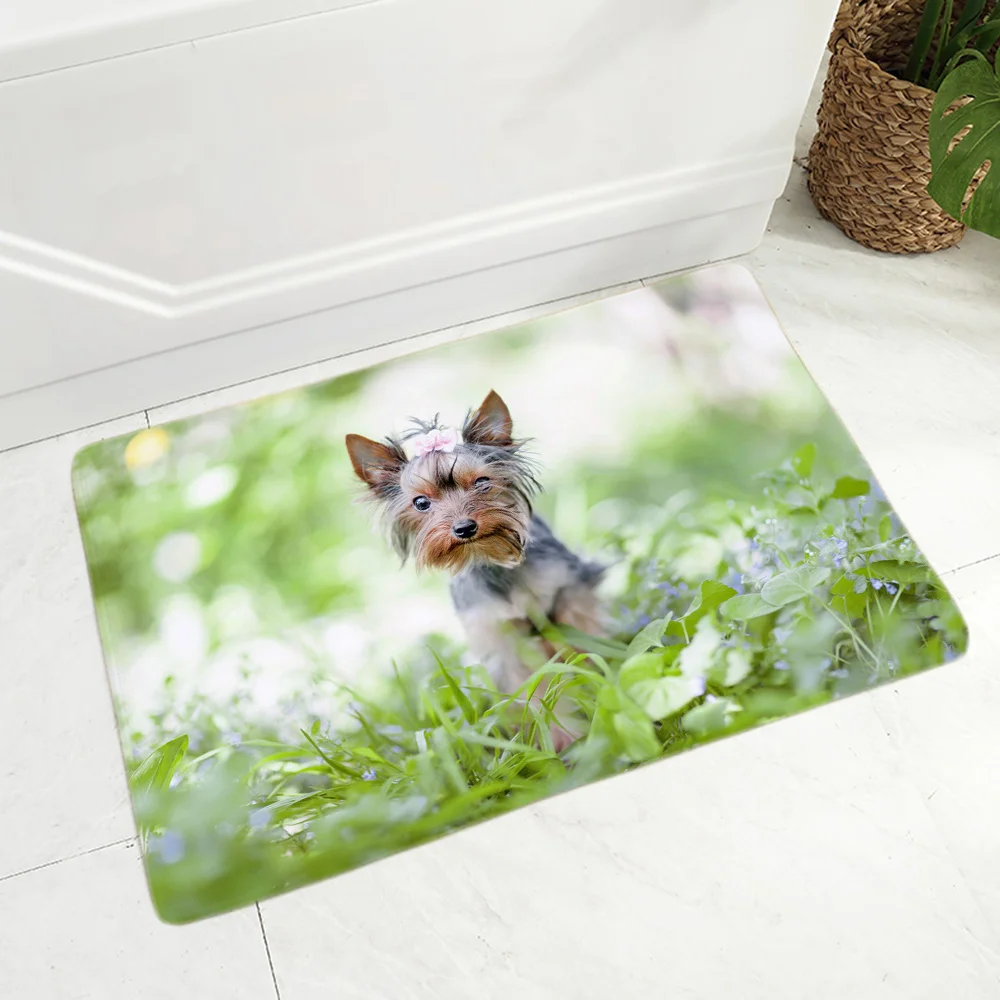 Коврик для ванной, для гостиной, спальни, коврик фланелевый, нескользящий художественный коврик, женские тапочки, Симпатичные Йоркширские к... 
Коврик для ванной, для гостиной, спальни, коврик фланелевый, нескользящий художественный коврик, женские тапочки, Симпатичные Йоркширские к...