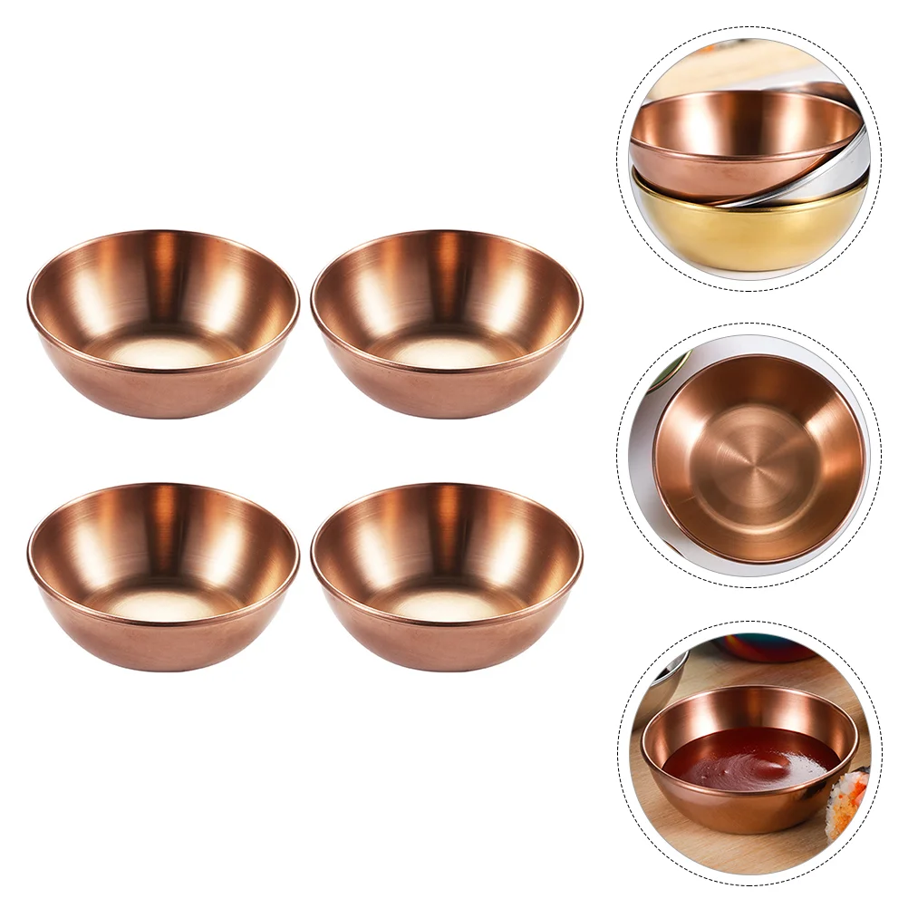

Sauce Dishes Dipping Dish Bowl Bowls Sushi Steel Metal Mini Dip Plate Cups Seasoning Soy Serving Stainless Saucer Appetizer