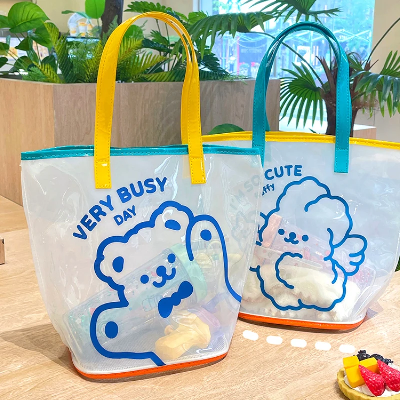Transparent Cartoon Jelly Bag Small Bag Female Waterproof Beach Swimming Bag PVC Tote Bag Mommy Fashion Out Shopping
Transparent Cartoon Jelly Bag Small Bag Female Waterproof Beach Swimming Bag PVC Tote Bag Mommy Fashion Out Shopping