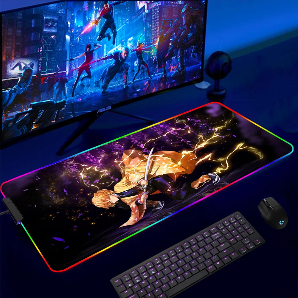 Large Demon Slayer Kimetsu No Yaiba RGB Mouse Pad LED Light Mousepad Colorful Glow Keyboard Desk Mat Rubber Non-slip E-sport Mat
Large Demon Slayer Kimetsu No Yaiba RGB Mouse Pad LED Light Mousepad Colorful Glow Keyboard Desk Mat Rubber Non-slip E-sport Mat