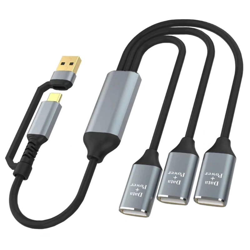 USB/Type C Male to Three USB 2.0 Female Cable Adapter Type C to 3 USB 2.0 Port Splitter Dongle Cord Converter Connector 
USB/Type C Male to Three USB 2.0 Female Cable Adapter Type C to 3 USB 2.0 Port Splitter Dongle Cord Converter Connector