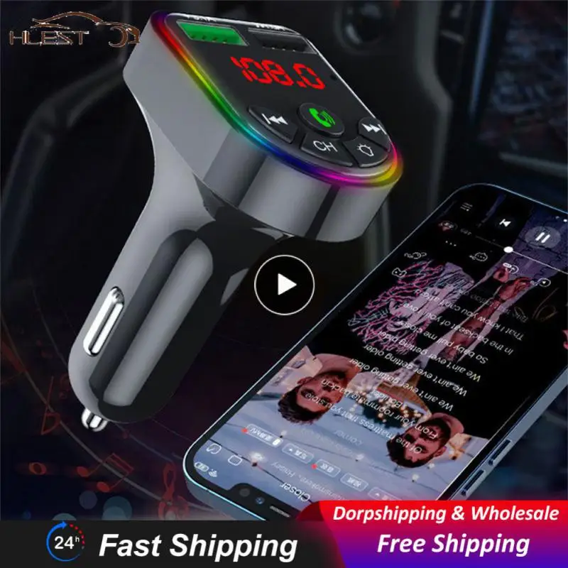 Bluetooth Receiver Hands-free Colorful Ambient Light Car Charger F5 Car Mp3 Player Car Accessories Voltage Detection
Bluetooth Receiver Hands-free Colorful Ambient Light Car Charger F5 Car Mp3 Player Car Accessories Voltage Detection