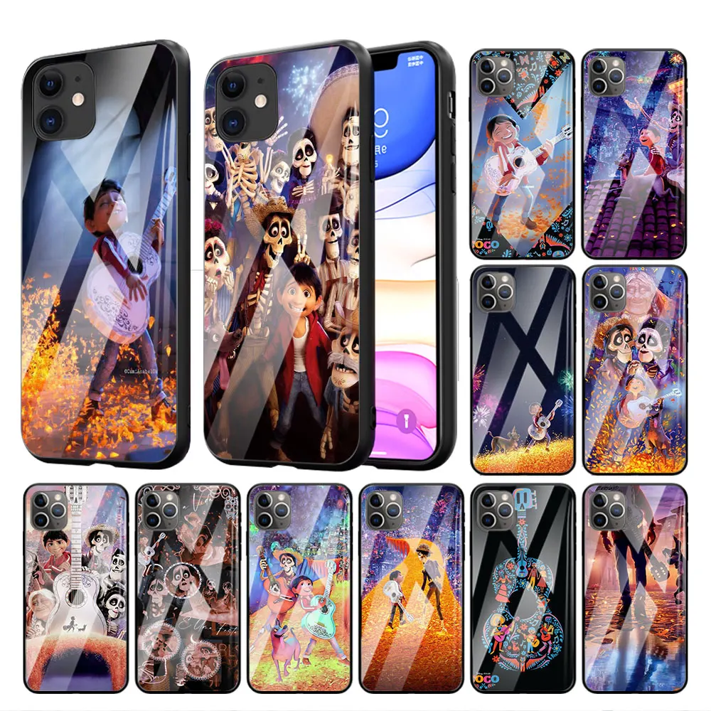 Glass Case For Apple iPhone 14 Plus 13 Pro 12 mini 11 8 7 6 6S X XR XS Max Black Soft Edge Phone Coque Coco Disney Cartoon
Glass Case For Apple iPhone 14 Plus 13 Pro 12 mini 11 8 7 6 6S X XR XS Max Black Soft Edge Phone Coque Coco Disney Cartoon