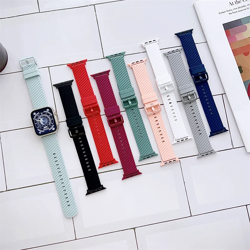 Ремешок силиконовый для Apple Watch Band 45 мм 44 мм 42 41 мм 40 38 мм 45 мм, браслет для iWatch Series 6 5 4 SE 7 8 Ultra 49 мм
Ремешок силиконовый для Apple Watch Band 45 мм 44 мм 42 41 мм 40 38 мм 45 мм, браслет для iWatch Series 6 5 4 SE 7 8 Ultra 49 мм