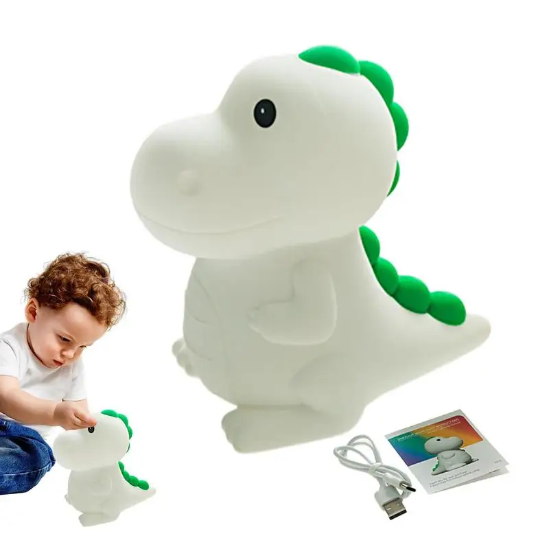 Dino Night Light Dinosaur Cute Night Light Silicone Soft Lamp For Kids Two Lighting Modes USB Rechargeable Lights For Bedside
Dino Night Light Dinosaur Cute Night Light Silicone Soft Lamp For Kids Two Lighting Modes USB Rechargeable Lights For Bedside
