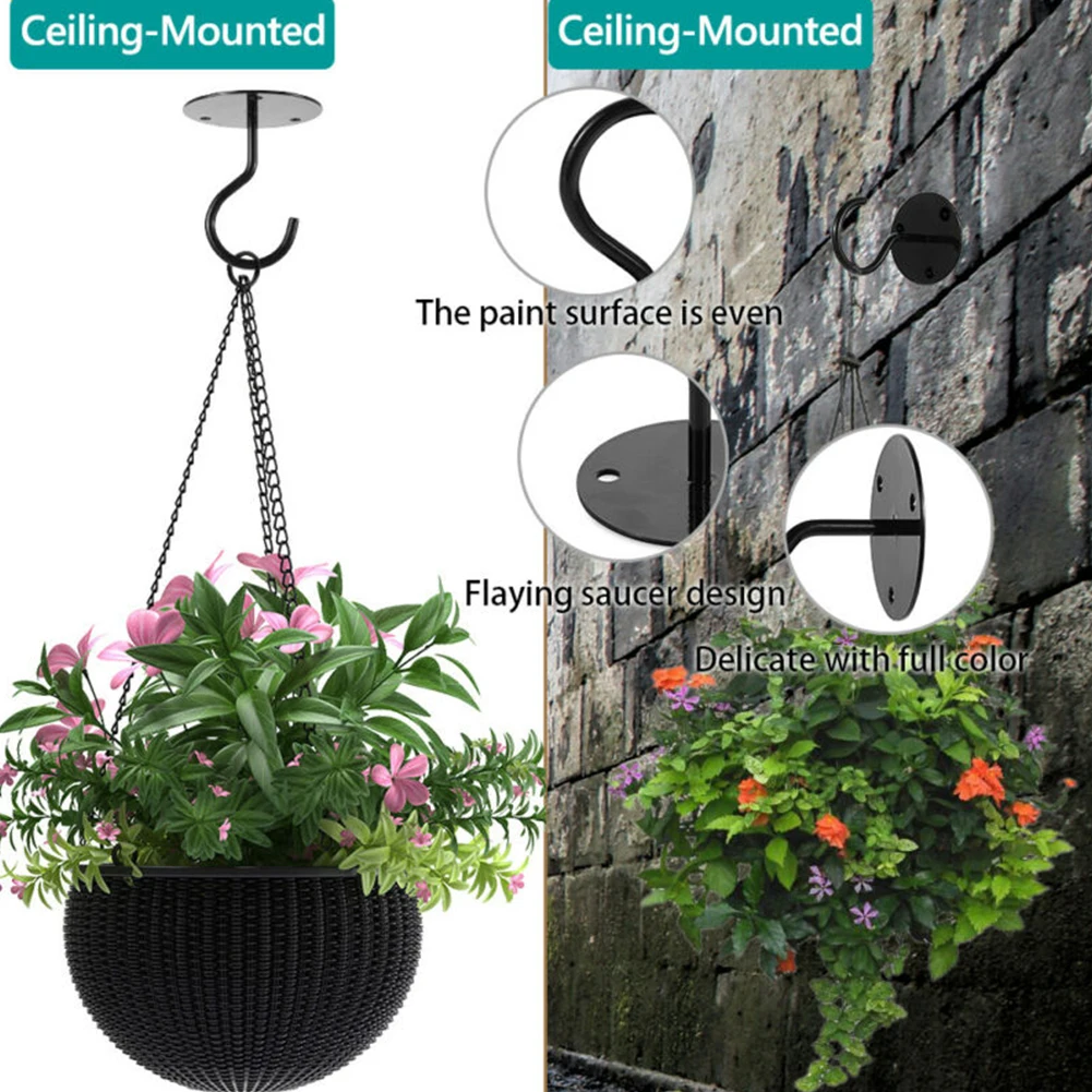 Plant Hanging Hook With Mounting Screws 55mm /65mm Iron Ceiling Hooks Balcony Flower Basket Wall Clothes Hook Hardware Tool
Plant Hanging Hook With Mounting Screws 55mm /65mm Iron Ceiling Hooks Balcony Flower Basket Wall Clothes Hook Hardware Tool