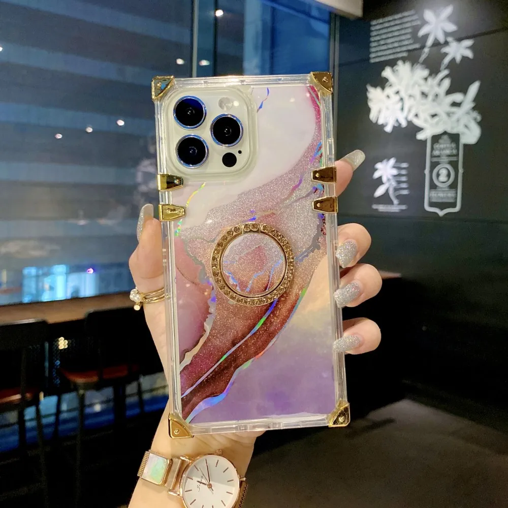 Bling Marble 3D Diamond Ring Holder Square Transparent Phone Case For iPhone 14 13 12 11 Pro MAX Mini + Plus 7 8 X XS XR Cover
Bling Marble 3D Diamond Ring Holder Square Transparent Phone Case For iPhone 14 13 12 11 Pro MAX Mini + Plus 7 8 X XS XR Cover