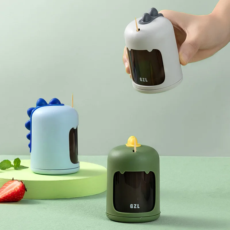 Automatic Toothpick Holders Container Cute Dinosaur Toothpick Storage Box Toothpick Dispenser Table Decoration Accessories
Automatic Toothpick Holders Container Cute Dinosaur Toothpick Storage Box Toothpick Dispenser Table Decoration Accessories