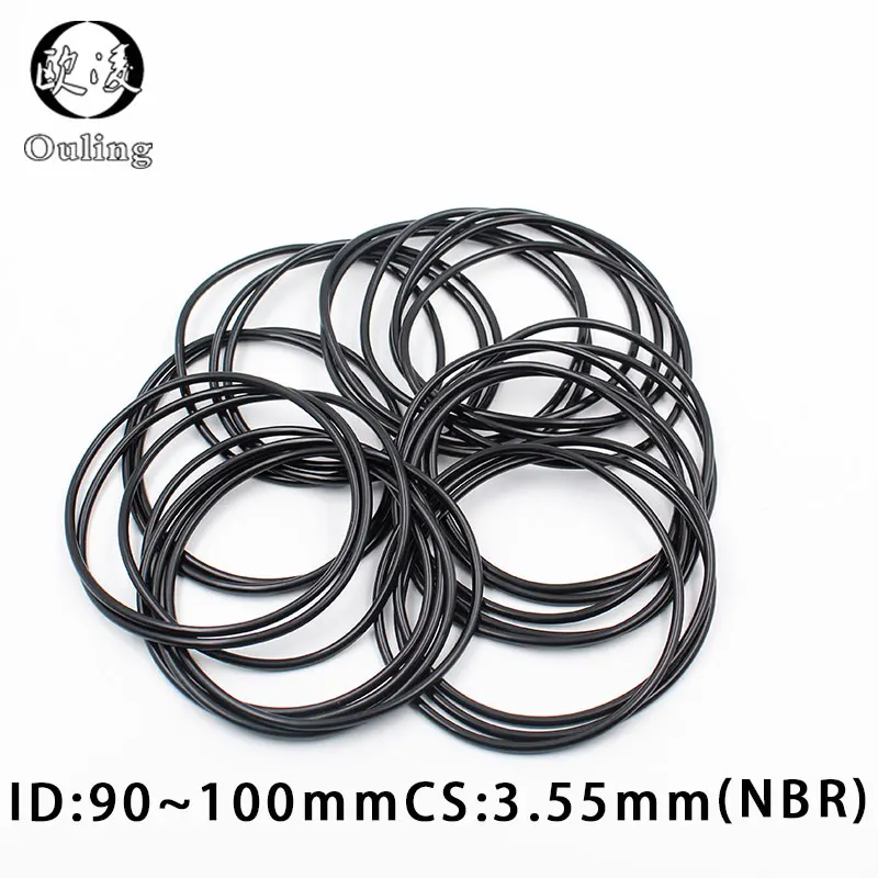 5PC/lot Rubber Ring NBR O-Ring Sealing Thickness CS3.55mm ID90/92.5/95/97.5/100mm Nitrile O Ring Seal Oil Ring Gasket Washer
5PC/lot Rubber Ring NBR O-Ring Sealing Thickness CS3.55mm ID90/92.5/95/97.5/100mm Nitrile O Ring Seal Oil Ring Gasket Washer