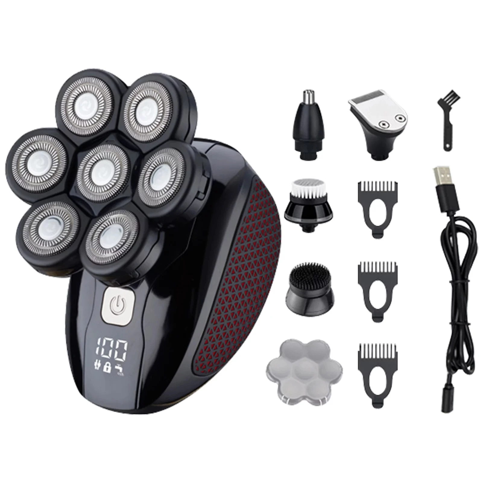 Men's Electric five-in-one Shaver Beauty Kit USB Rechargeable Cordless IPX6 Waterproof Black
Men's Electric five-in-one Shaver Beauty Kit USB Rechargeable Cordless IPX6 Waterproof Black