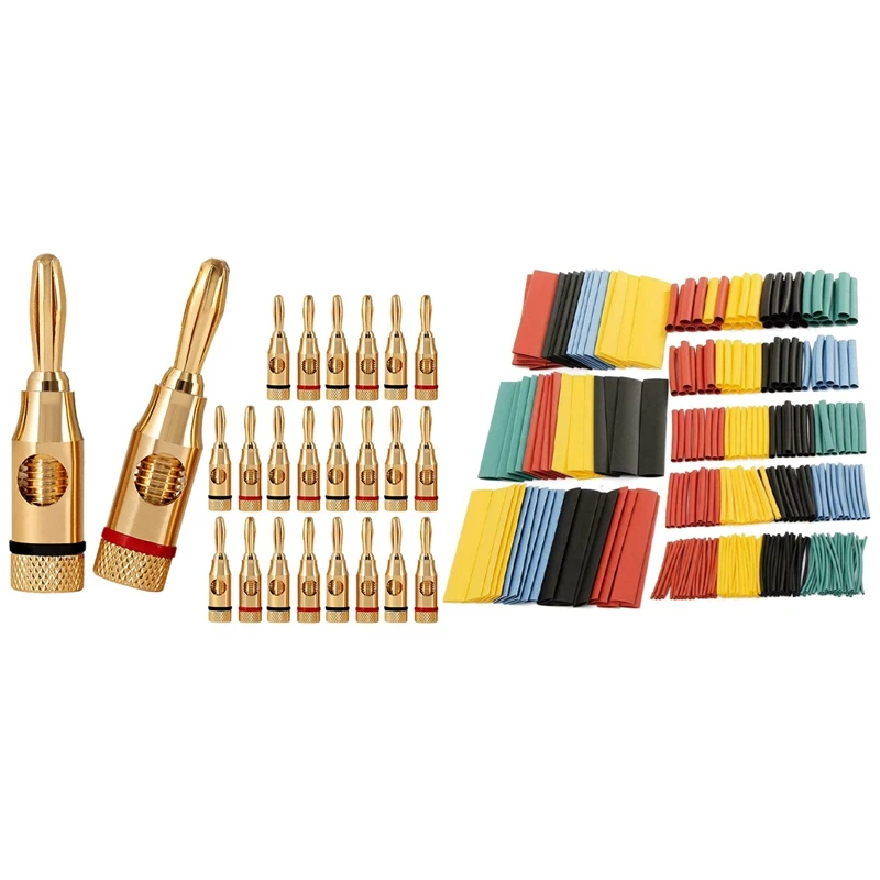 JFBL Hot 1 Set Cable Heat Shrink Tubing Sleeve Wire Wrap Tube 2:1 & 1 Set Banana Plugs Open Screw Plugs Audio Jack Connector
JFBL Hot 1 Set Cable Heat Shrink Tubing Sleeve Wire Wrap Tube 2:1 & 1 Set Banana Plugs Open Screw Plugs Audio Jack Connector