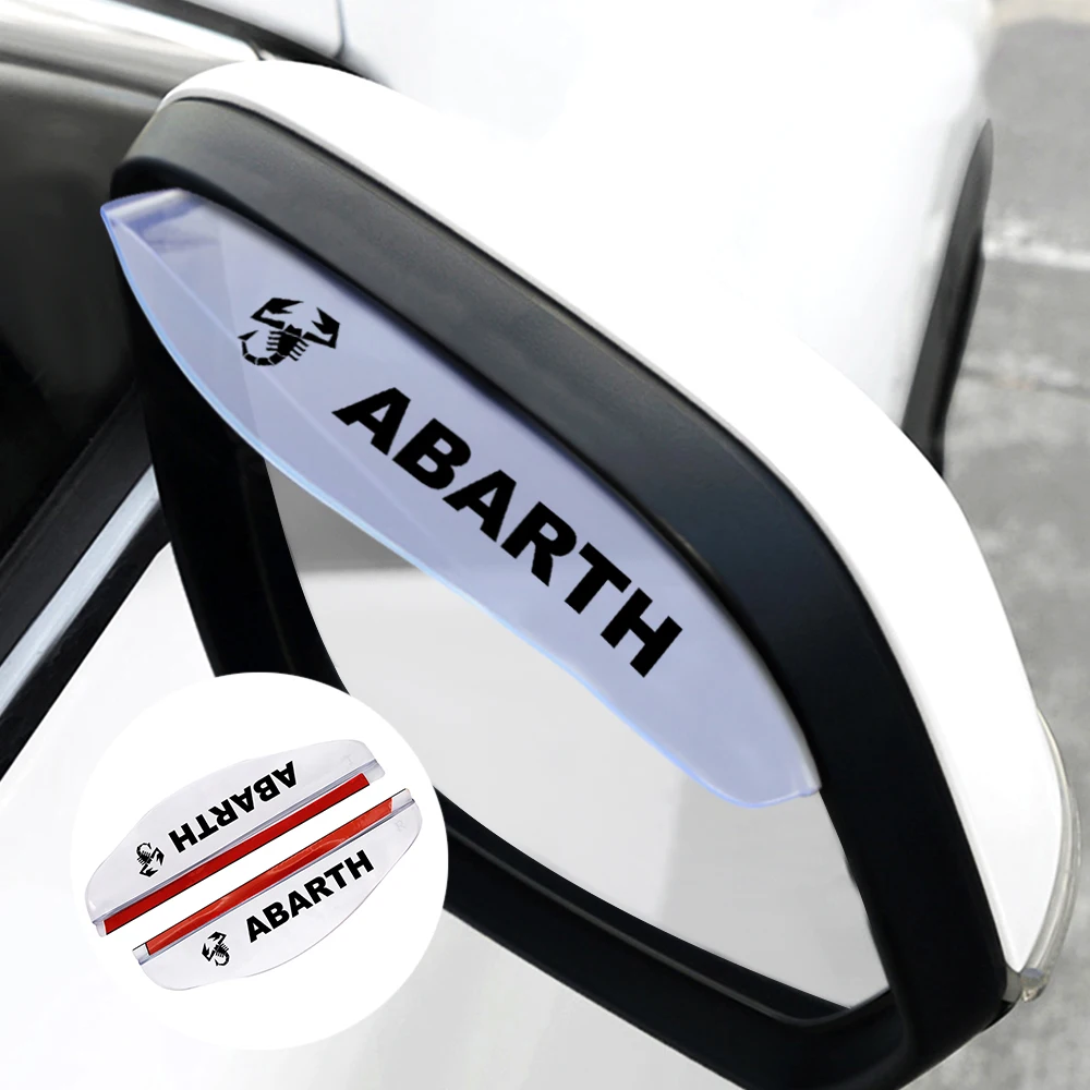 

Car Styling Rearview Mirror Rain Eyebrow Cover Sun Visor Shade Protector Auto Parts For Fiat Abarth 500 595 695 Punto 124 Spider