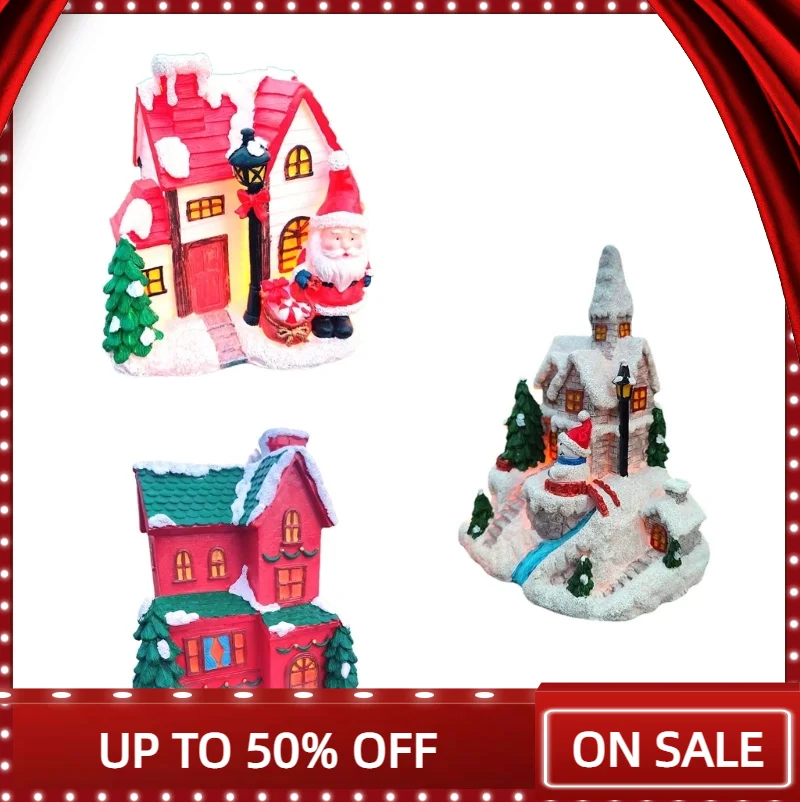 Фигурка рождественского дома со светильник кой, статуя Санта-дерева, снеговика J2FA
Фигурка рождественского дома со светильник кой, статуя Санта-дерева, снеговика J2FA